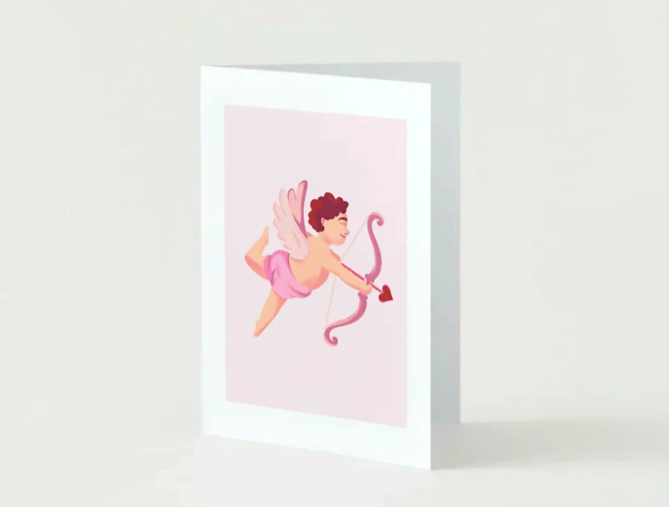 Carte Cupidon idéale pour la St. Valentin .