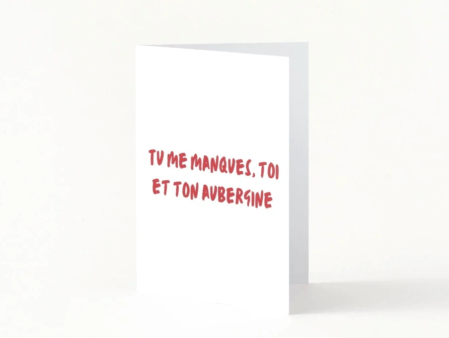Carte Tu me manques est idéale pour témoigner son désir avec provocation.