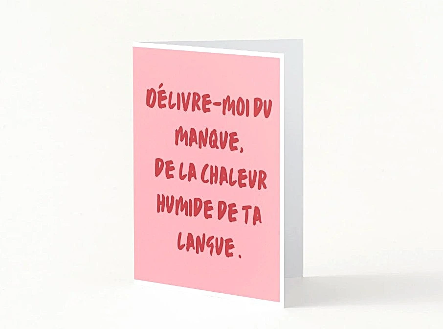 Cette carte est parfaite pour déclarer votre flamme de manière sensuelle et inattendue ou simplement pour égayer le quotidien de votre moitié..