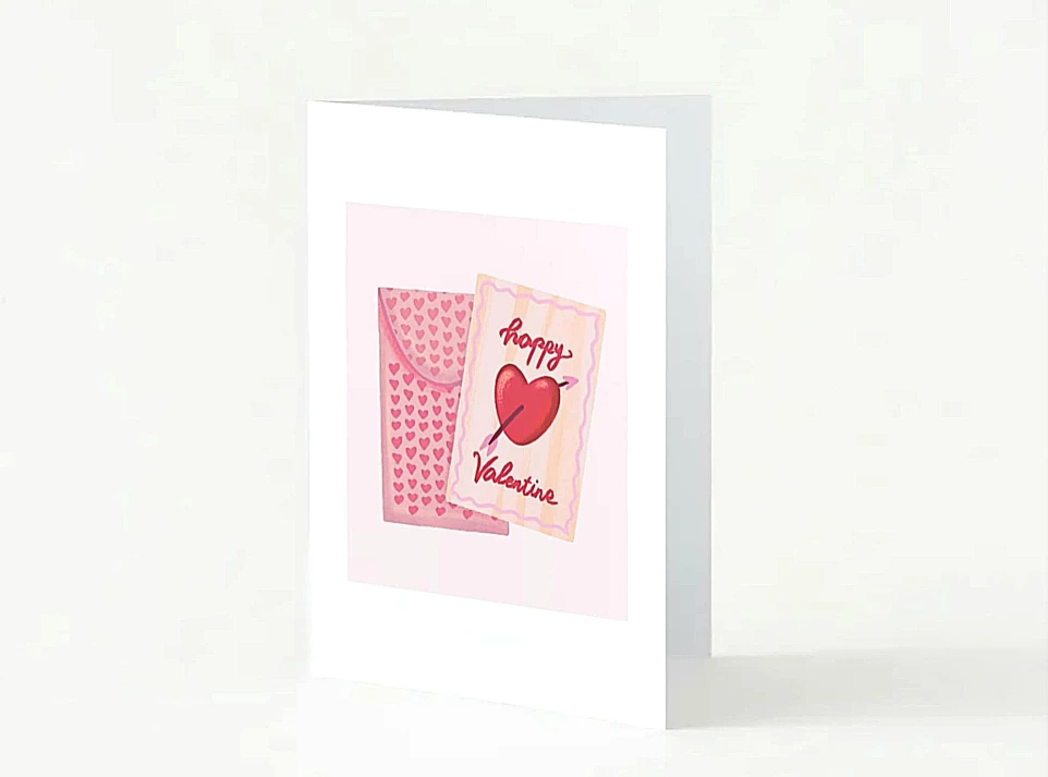 Célébrez l'amour avec cette carte de St. Valentin unique.