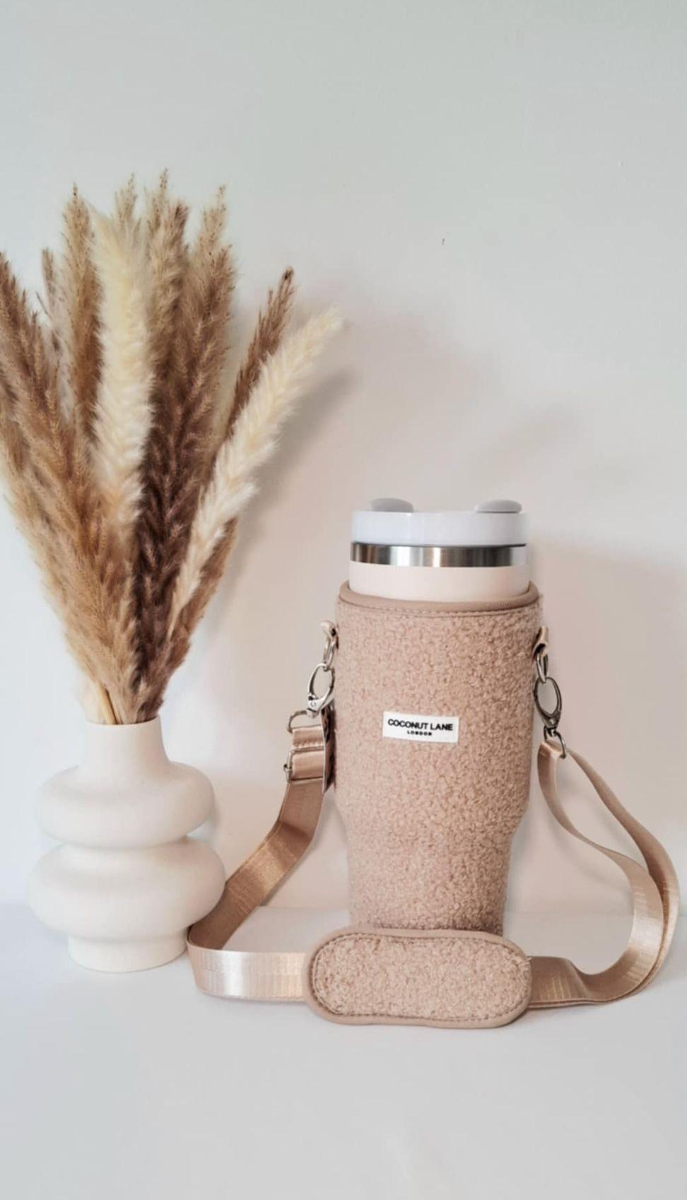 Etui de transport pour gobelet Coconut Lane de couleur café au lait 