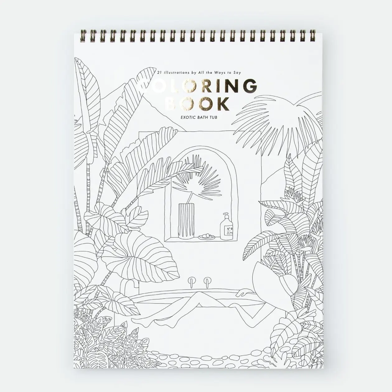 Cahier à colorier pour adulte au thème exotique