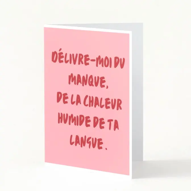 Carte au message de désir charnel