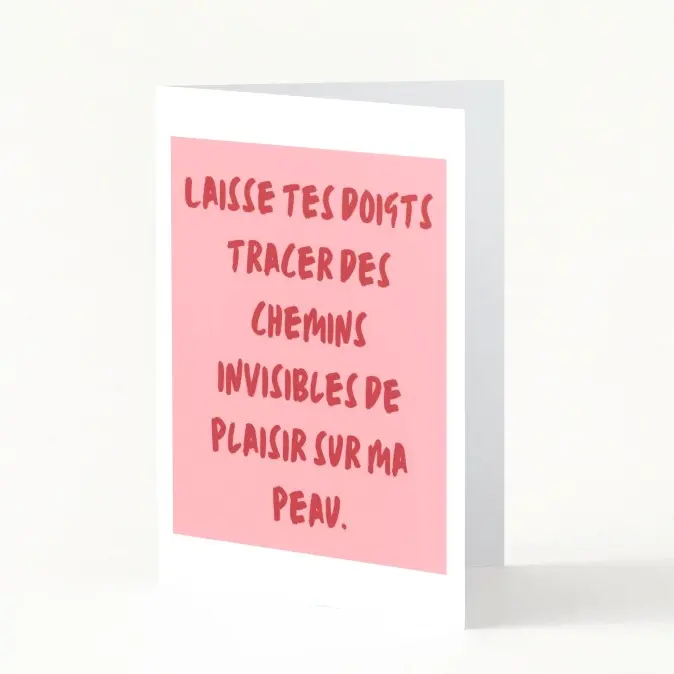 Carte remplie d'amour et de douceur sensuelle