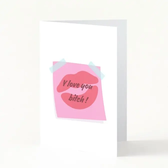 Carte Y love you bitch, est une carte originale pour dire que l&#39;on aime quelqu&#39;un avec humour 