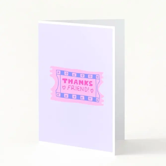 Carte Thanks Friend est une carte dans les nuance de mauve, elle est idéale pour offrir à quelqu'un que l'on souhaite remercier 