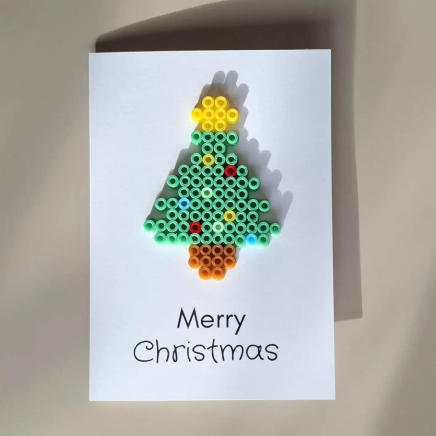 Carte Sapin de Noël en perle