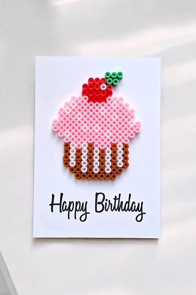 Carte Gâteau en perle