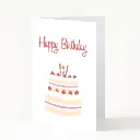 Carte Happy Birthday, gros gâteau