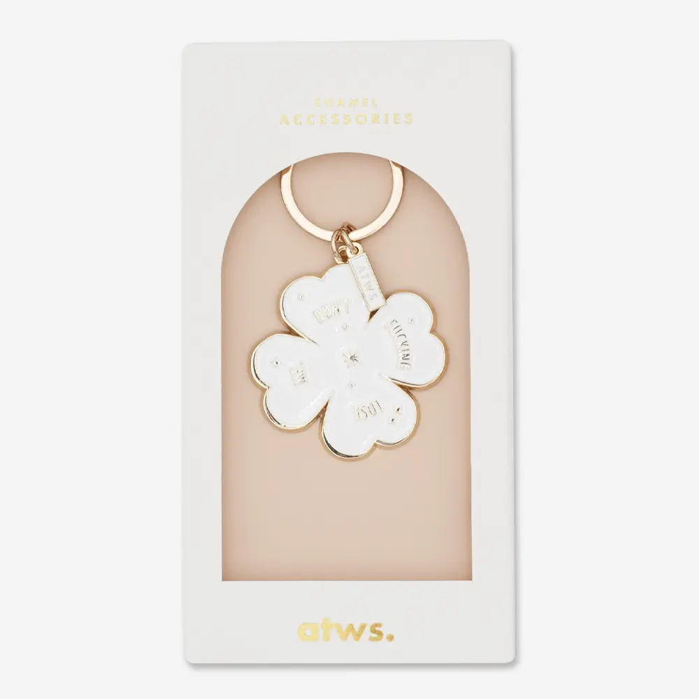 Porte-clés Trèfle blanc