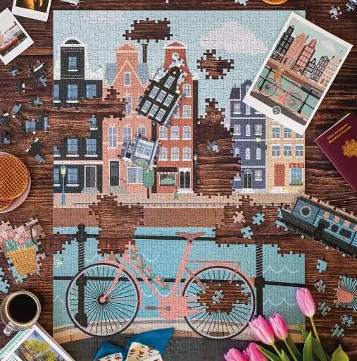 Puzzle pédalons au fil de l'eau