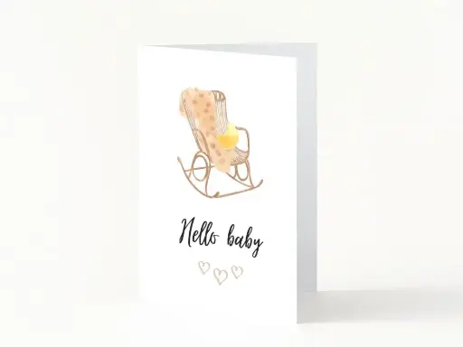 Carte Naissance chaise à bascule